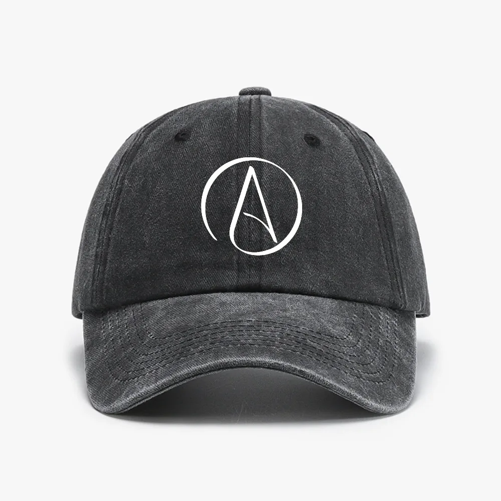 

Atheist Atheism Symbol Adult Retro Denim Washed Baseball Caps men women adjustable Cowboy Golf Hat