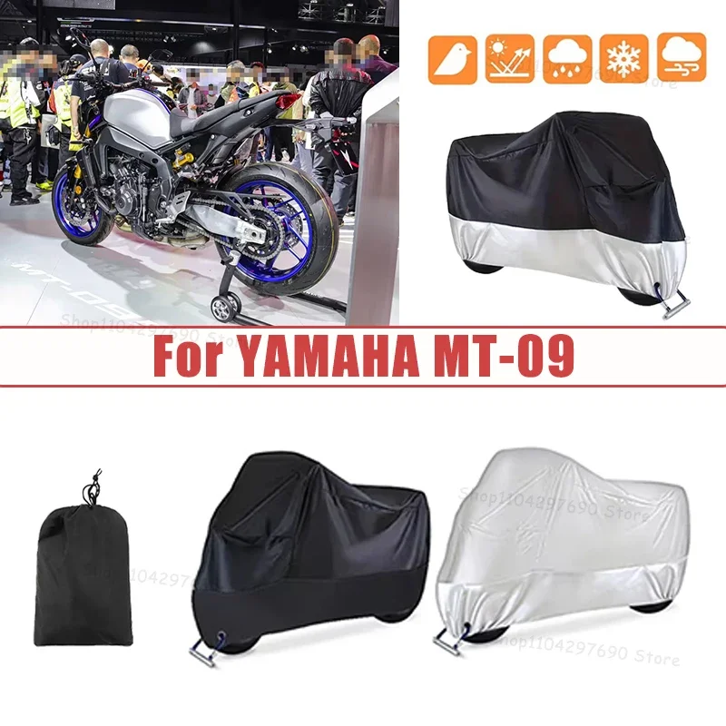 210D Oxford Motorcycle Cover Waterproof All Season UV Protection For YAMAHA MT-09 Anti-Tear Windproof Motorbike Cover