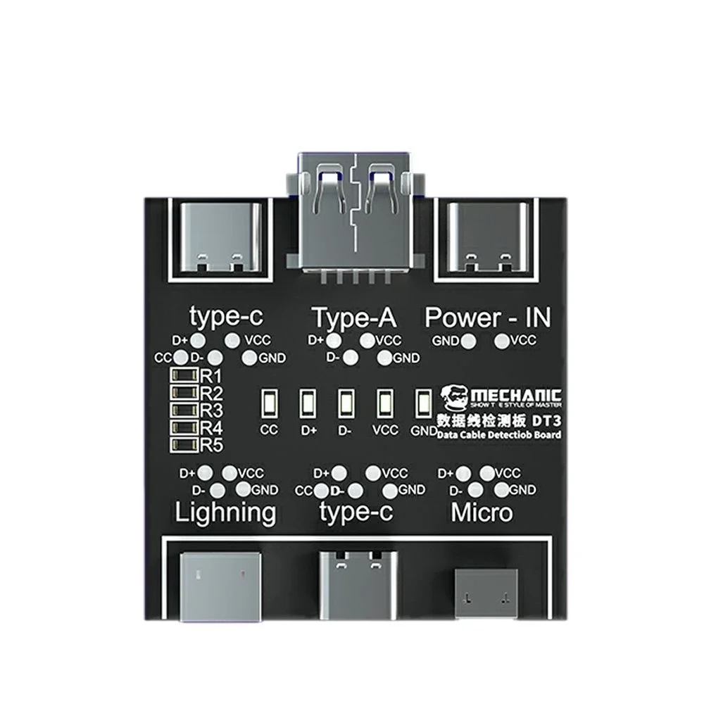 MECHANIC DT3 Usb Cable Tester Data Cable Detection Board For iOS Android Type-C Short Circuit On-Off Switching Test Board Tool