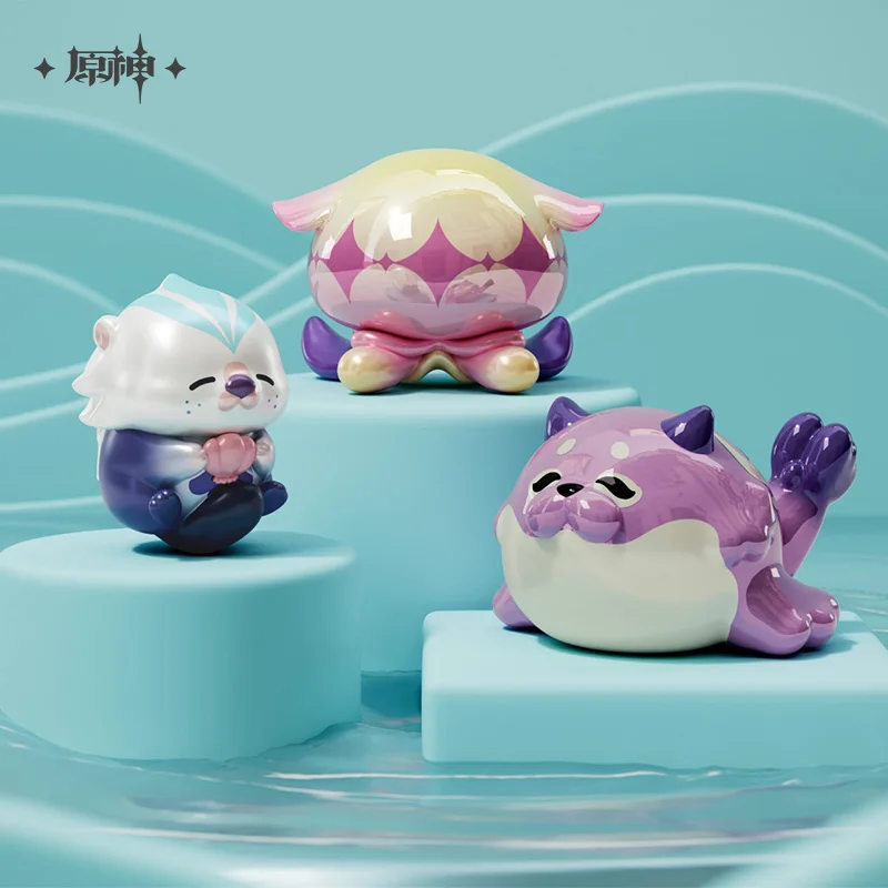 Genshin Impact Mini Blind Bag Original Sea Series Fantasy Biology Chronicles  Genshin Anime Toys Car Decoration Gifts