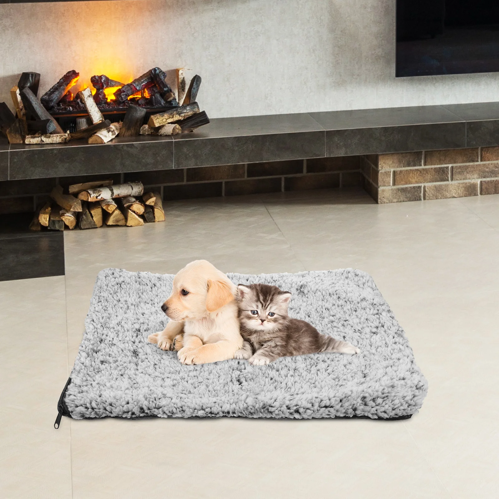 

Heated Cat Bed Thermal Pet Pad Warm Blanket for Outdoor Cats Mother Pink Portable Dog Cage Soft Cushion Winter Insulation Mat