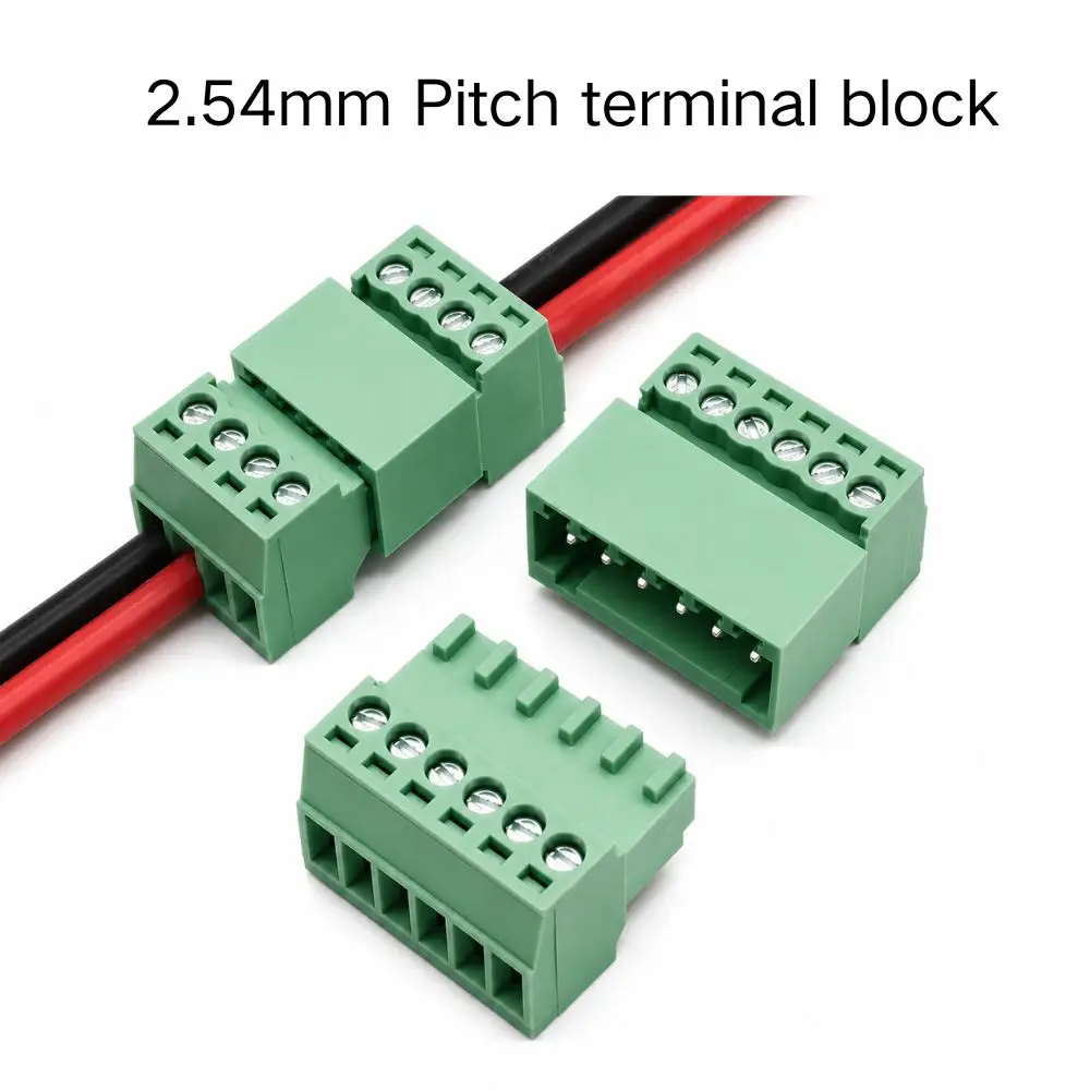 15EDGKP-2.54 2.54mm Pitch Solderless Miniature Inline Male and Female Plug Connector Set