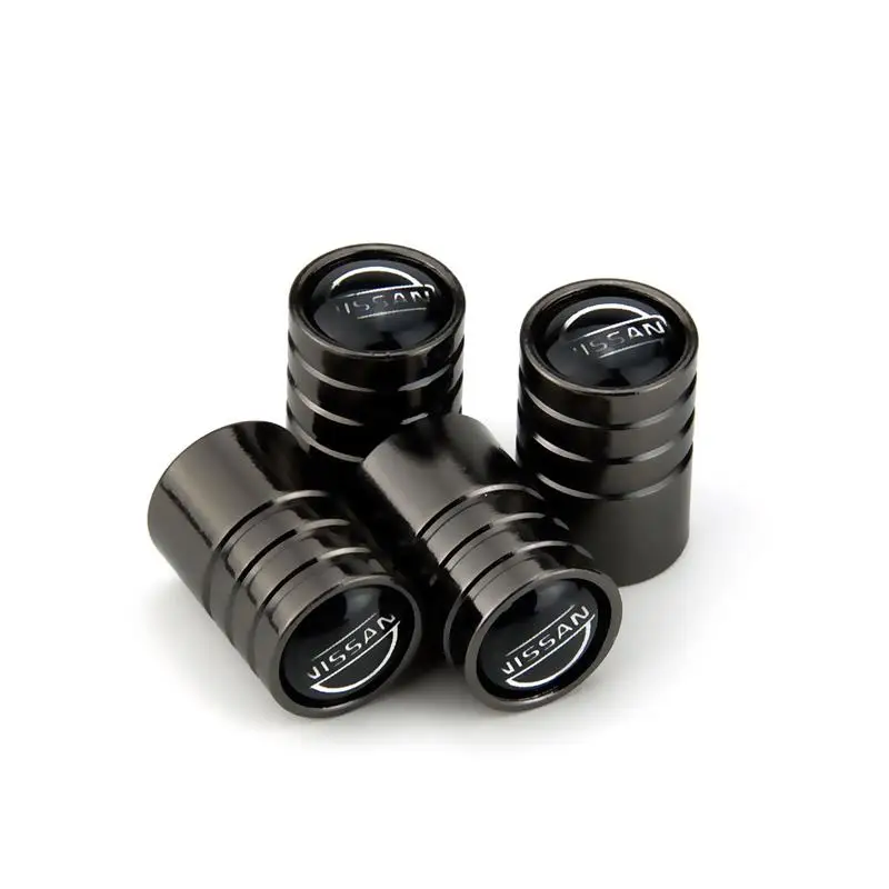For Nissan Juke Note Qashqai Xtrail Tiida Altima 350z 370z Leaf Sylphy Teana 4pcs Car Tire Valve Caps Accessories Metal Styling