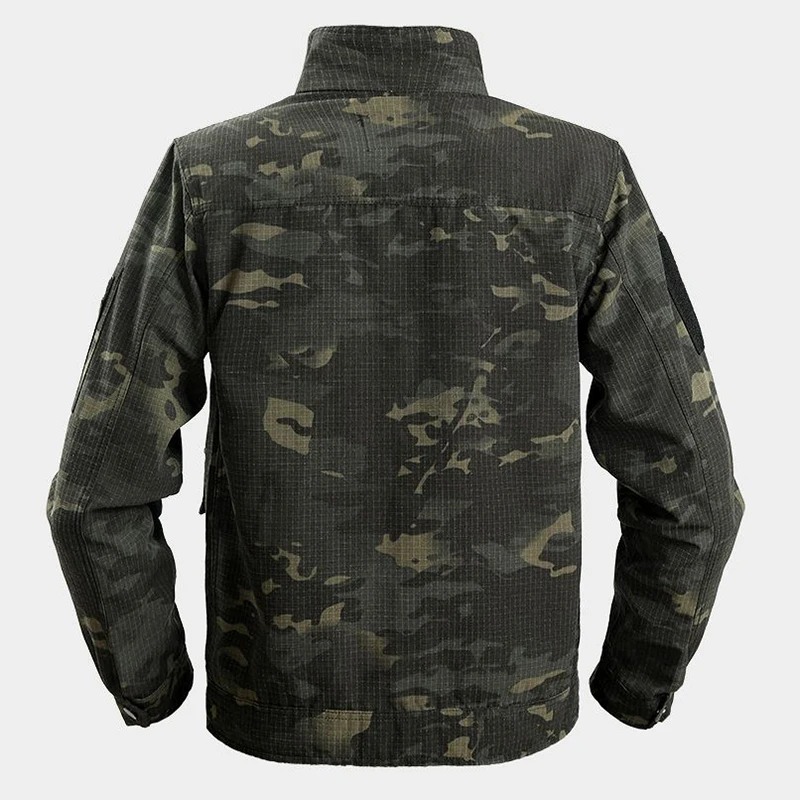 Spring And Autumn Thin Waterproof Camouflage Suit Fashion Outdoor Sports Work Suit Checker Large Pocket Antifouling Camouflage