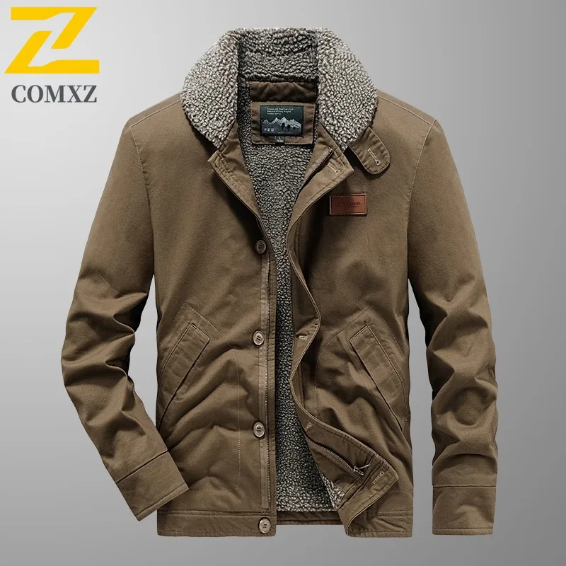 

COMXZ Outdoor Comfort Padded Jacket Men Mountaineering Wind Resistant Warm Parka Leisure Everyday Cold Proof Winter New Clothing