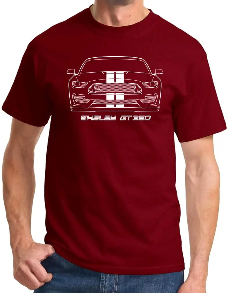 2016 20 Shelby Gt350 Mustang Full Stripes Front End Profile Design T Shirt