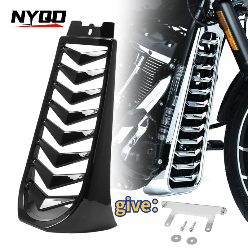 

Motorcycle Front Lower Radiator Cover Chin Fairing Spoiler Easy Installation for Softail Street Bob Breakout Fat Bob Accessories