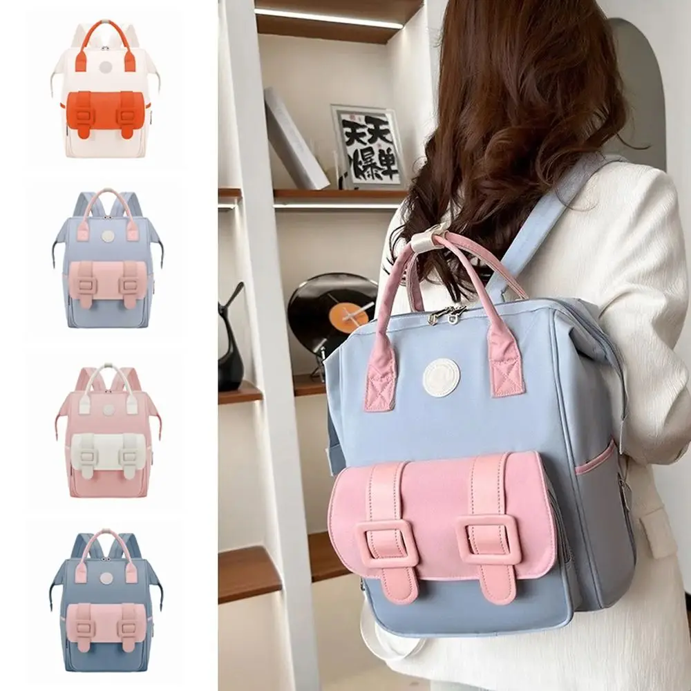 Korean Style Diaper Bag Backpack Durable Large Capacity Travel Backpack Wear-resistant Waterproof Mommy Bag Travel Use