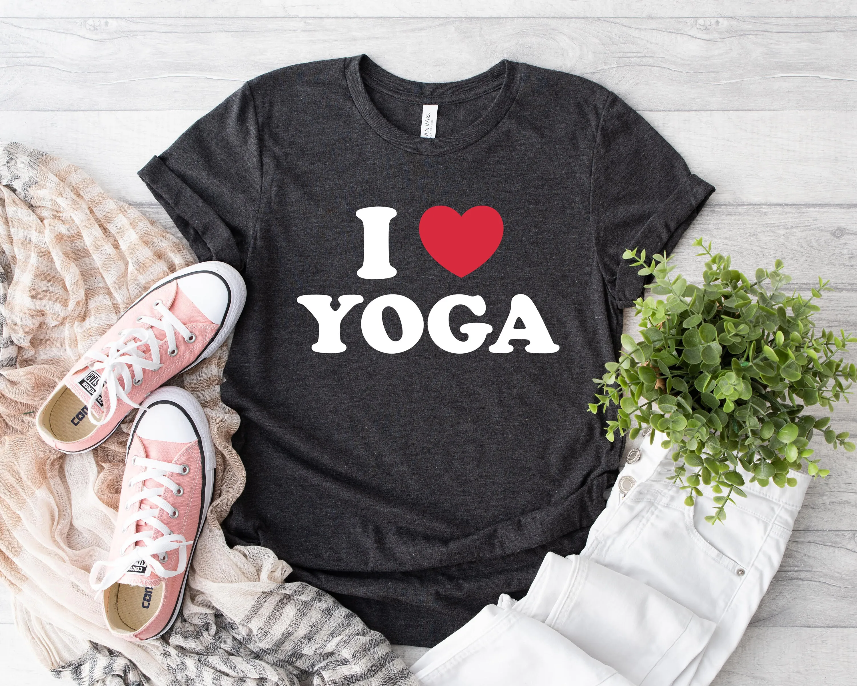 I Love Yoga T Shirt Lover Inspirational For Yogi Women Outfit