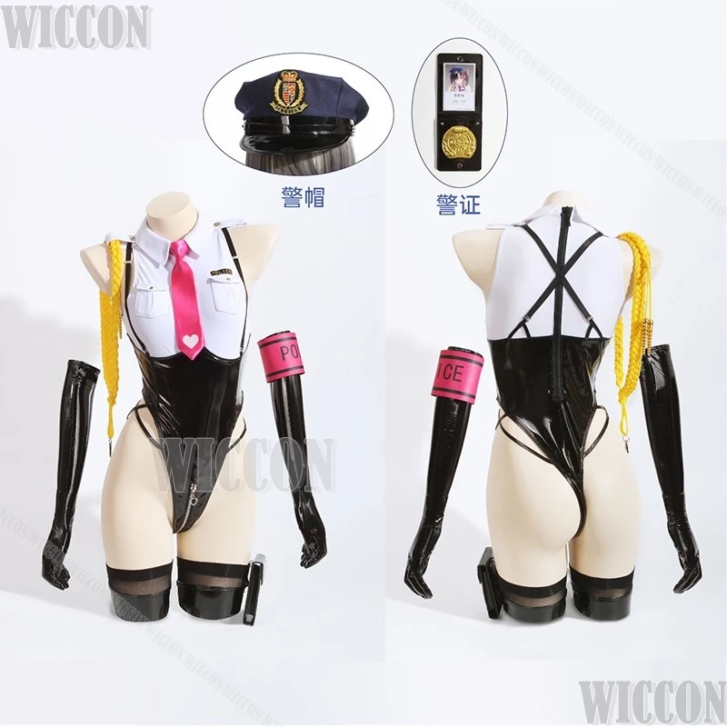 Anime Manga Utsunomiya Saki Cosplay Handful Happiness Doujin Sexy Policewoman Uniforms Women Costume Wig Hentai Suit Customized