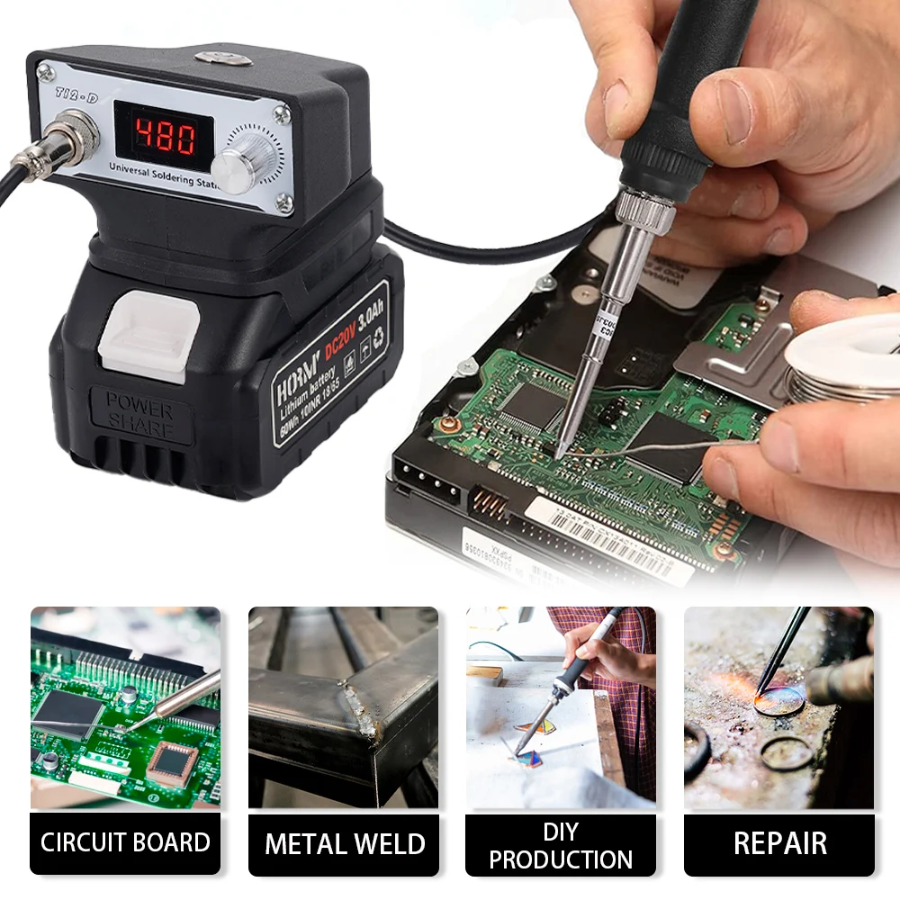 Portable Cordless Electric Soldering Iron LCD Multifunction Household Welding Machine Repair Solder Tools For Makita 18V Battery