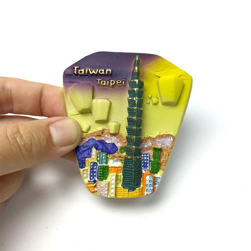 Taipei Taiwan Travel Souvenir Cultural Creative Magnetic Fridge Magnets Exquisite Home Decor Gifts