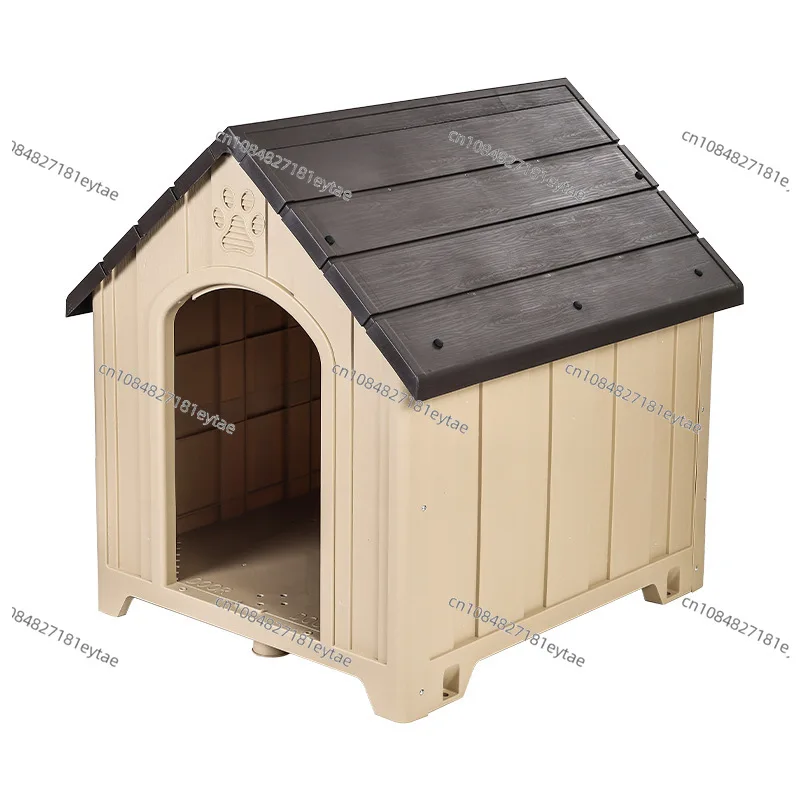 Luxury Large Dog House With Removable Cleaning Feature Solid Pattern Plastic Pet Villa Carrier Button Closure Type For Cats Dogs