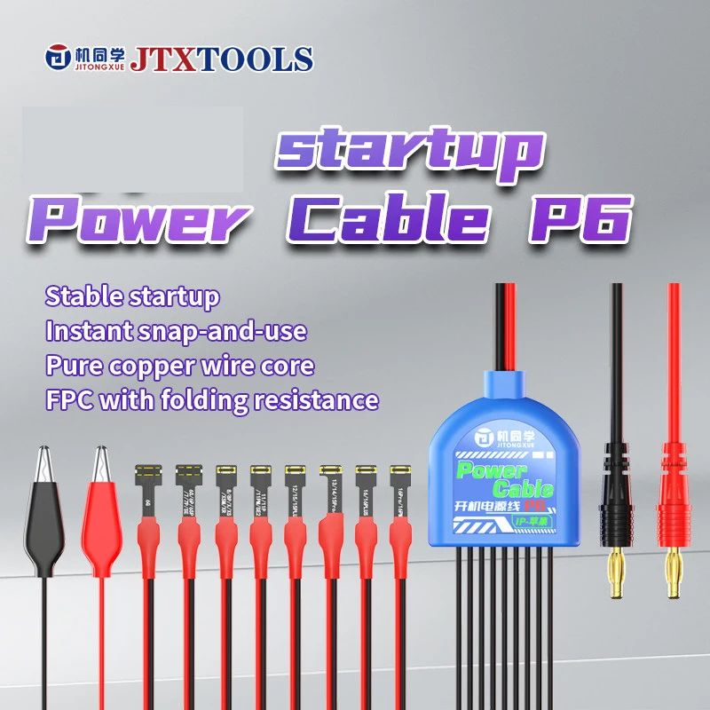 JTX P6 Power Boot Cable for iP6 -16Pro Max Motherboard Booting Starting Testing Repair Power Supply Boot Cable