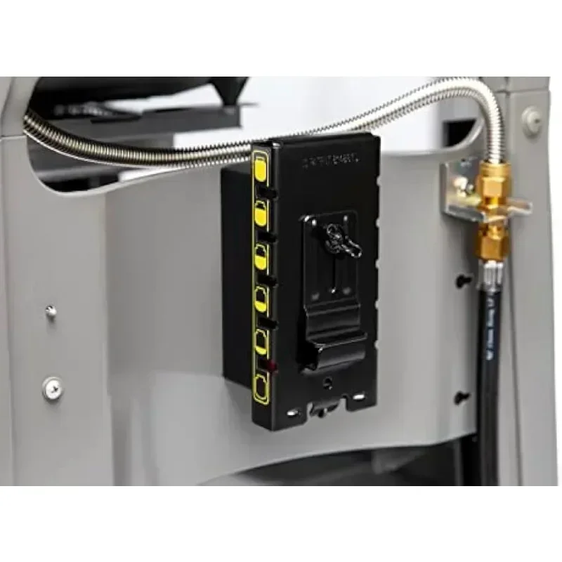 شواية بروبان سائلة بشعلة ثنائية، 48 × 26 × 57 بوصة، أسود