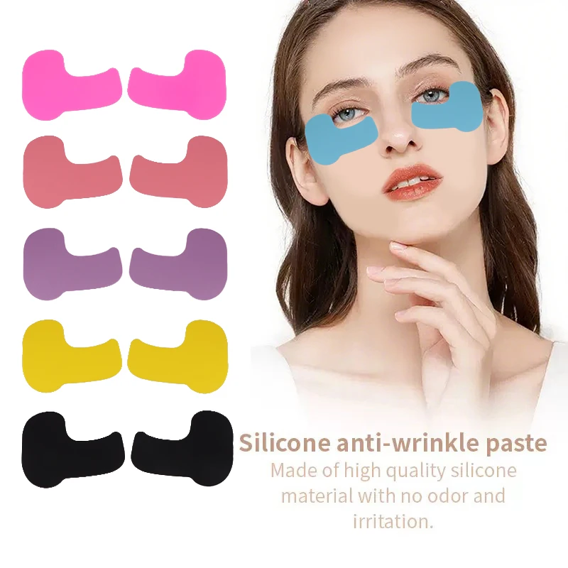 1 par de parches reutilizables para máscara de ojos, almohadillas de silicona, parche esencial para crema de ojos, parche para eliminación de arrugas de ojos, cuidado de la piel de los ojos