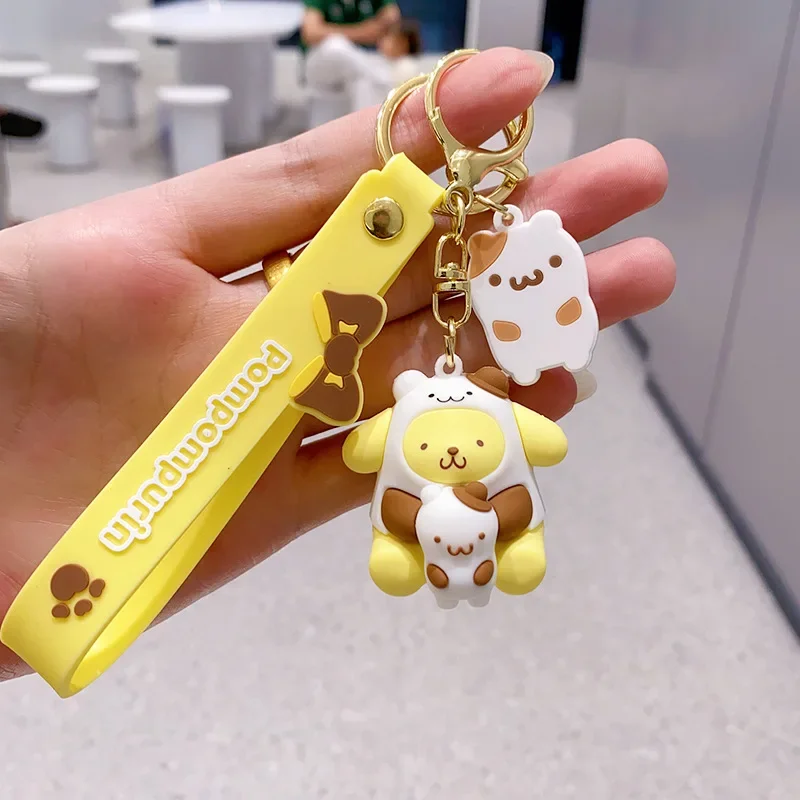 サンリオ キャラクター キーホルダー クロミ シナモロール ソフトプラスチック製 ぬいぐるみ 女の子 バッグペンダント 可愛い アニメ 車 キーホルダー ペンダント 小物ギフト