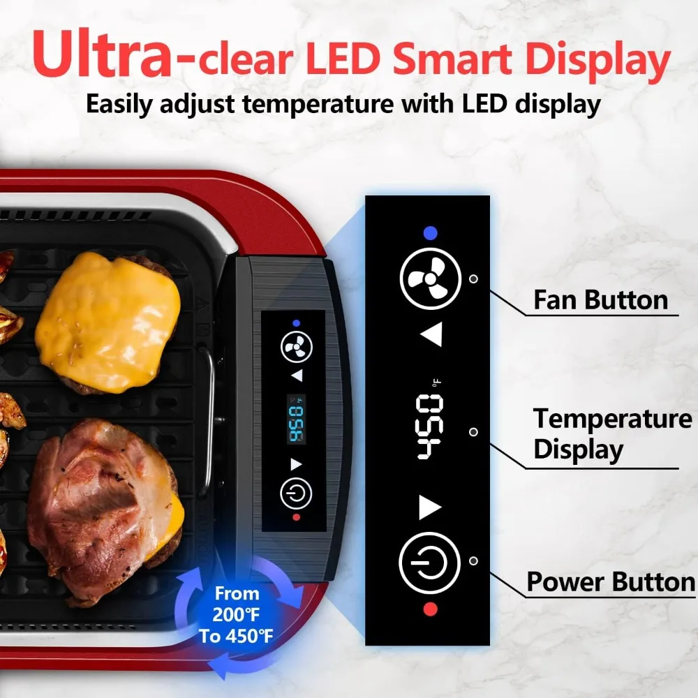 Elektrische Grill Grill, Grill Met Led Smart Display