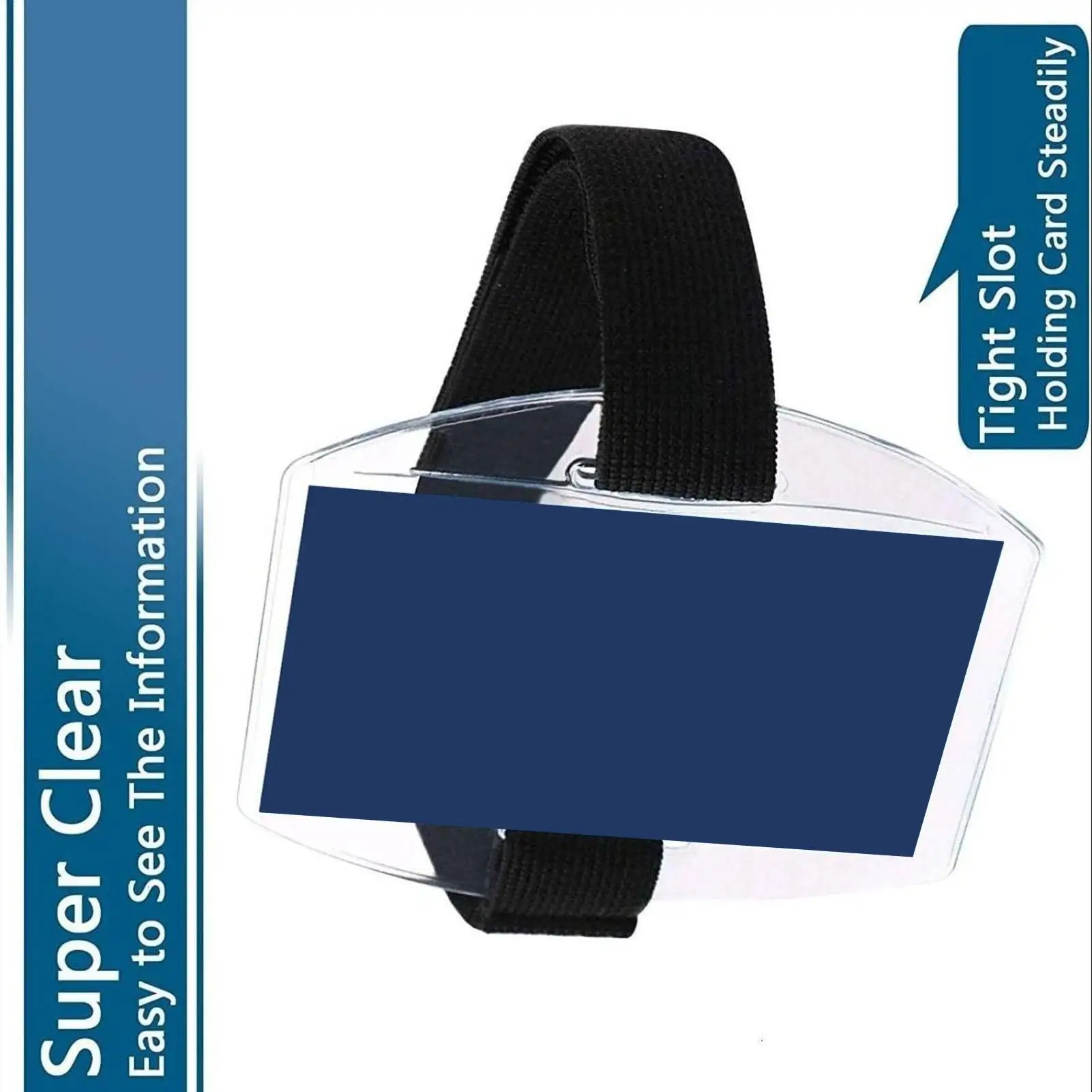 Adjustable Elastic Arm Band ID Badge Holder For Men Women PVC Plastic Card Holder Photo Armband IDCard Bag Wholesale