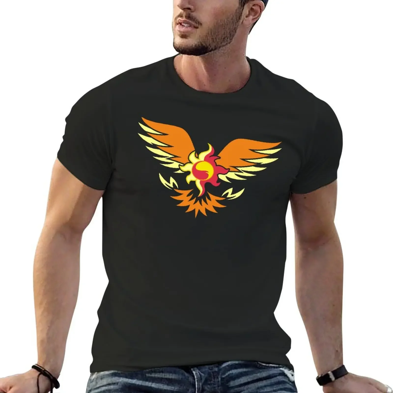 Sunset Shimmer phoenix cutie mark T-Shirt vintage graphic tee vintage clothes cotton t shirt men