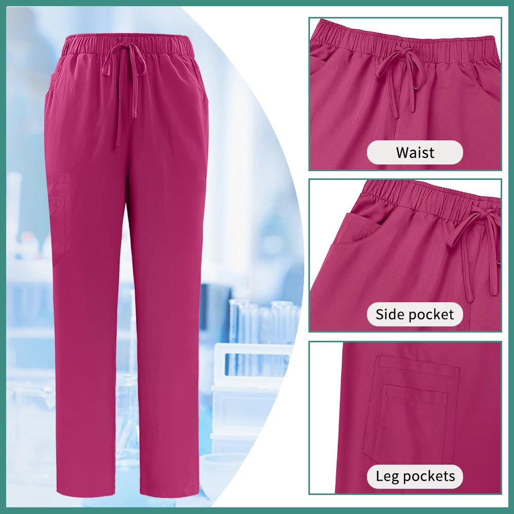 Unisex Sanitary Uniform Nursing Scrubs Set Clinical Dentist Surgical Clothing Medical Doctor Uniform Multicolour Beauty Workwear