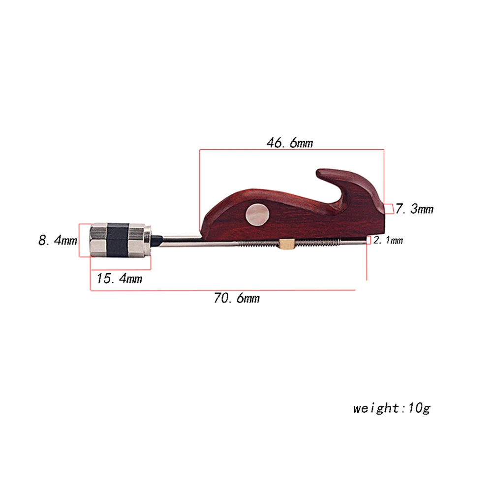 

Black Sandalwood Ergonomic Erhu Bow Hook Adjustable Screw Head Tool Handmade Bow Accessory Adjustable Tool for Erhu