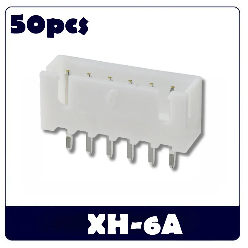 50pcs XH2.54mm 5P/6P/7P Pin Header Connector - Male Plug Female Socket Wire Connector PCB Terminal XH-6A,XH-6W, XH-7Y, XH-T