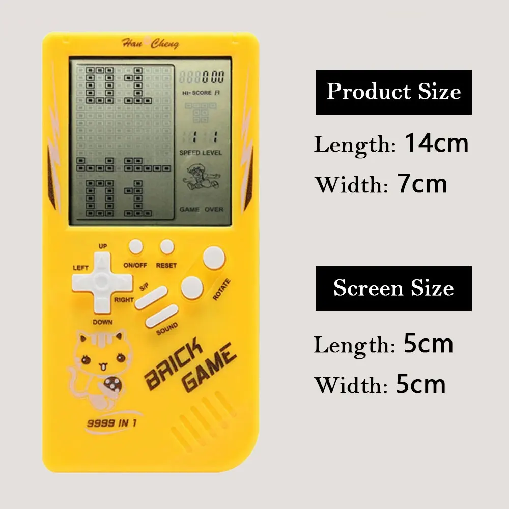 Vintage Brick Handheld Game Console Retro Pocket Gaming Machine Precise Control Buttons Multiple Shell Hues Sharp LCD Panel