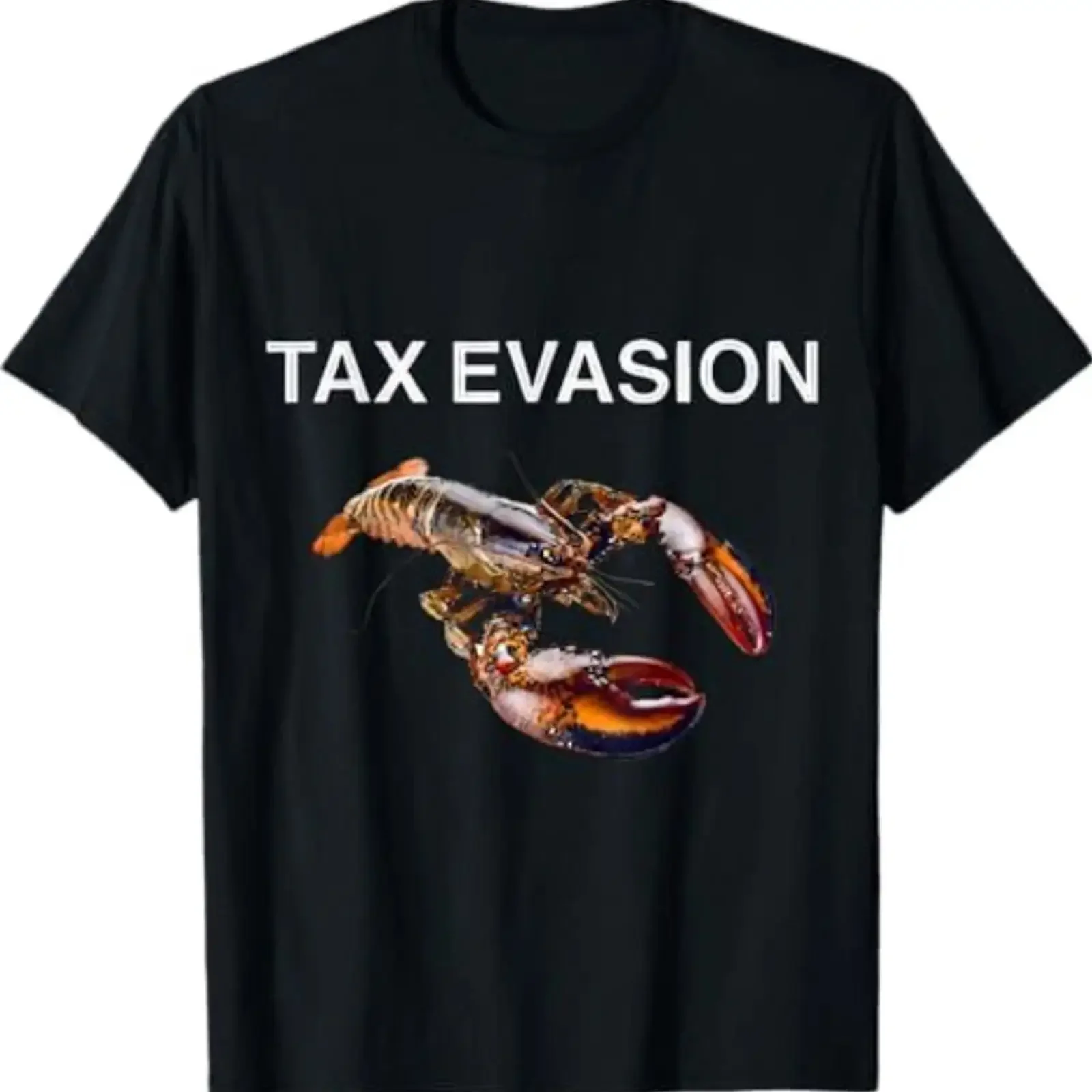 Tax evasion lobster funny sarcasm strange specific meme t shirt vintage Washed Comfortable Breathable streetwear