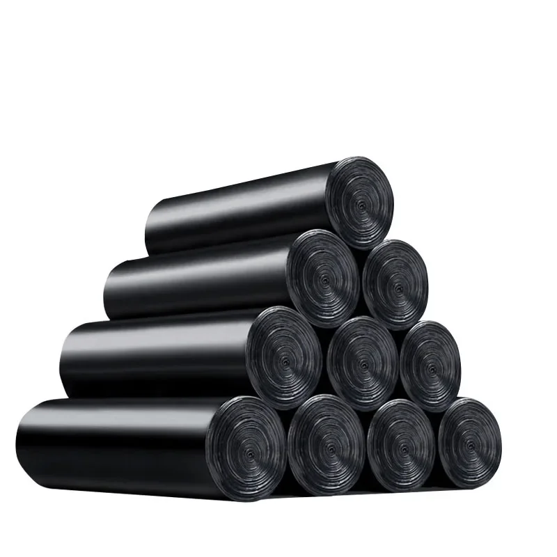 5Rolls=100PCS Large Garbage Bags Black Thicken Disposable Environmental Waste Bag Privacy Plastic Trash Bags 43x63CM