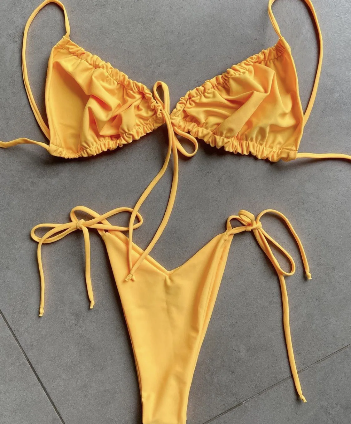 Mulheres Sexy de duas peças dobrado biquíni Set, maiô, maiô, biquínis amarrados, moda praia