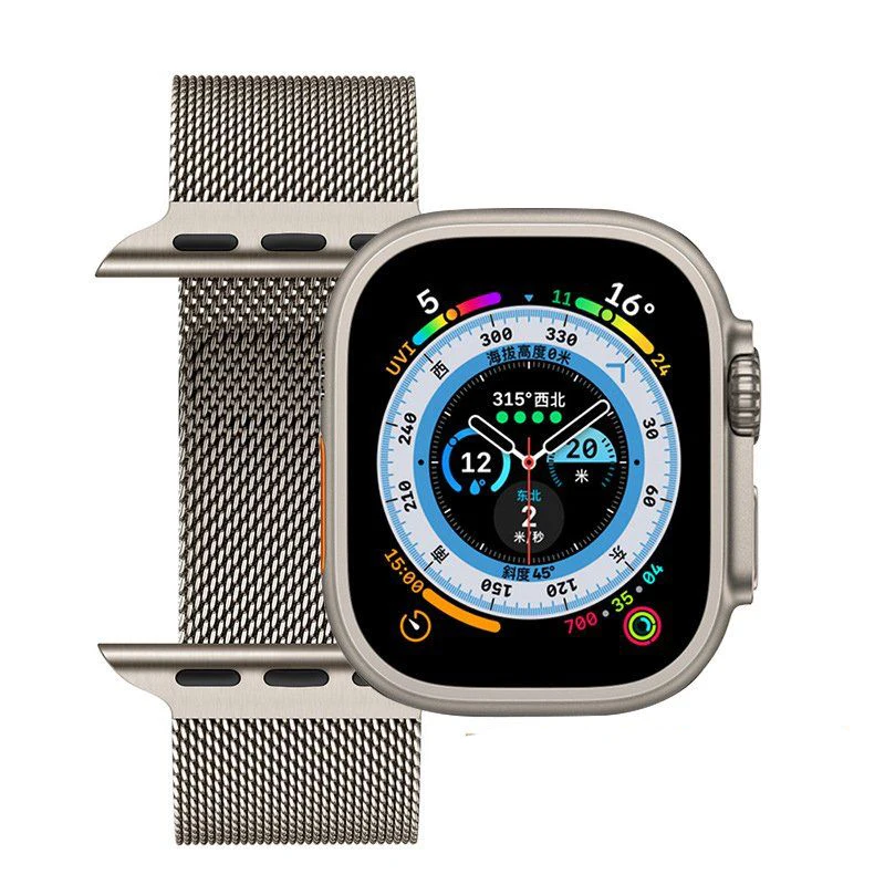 ساعة يد ابل الترا مع حزام ، حزام ساعة Milanese ، جديد ، 49 مللي متر