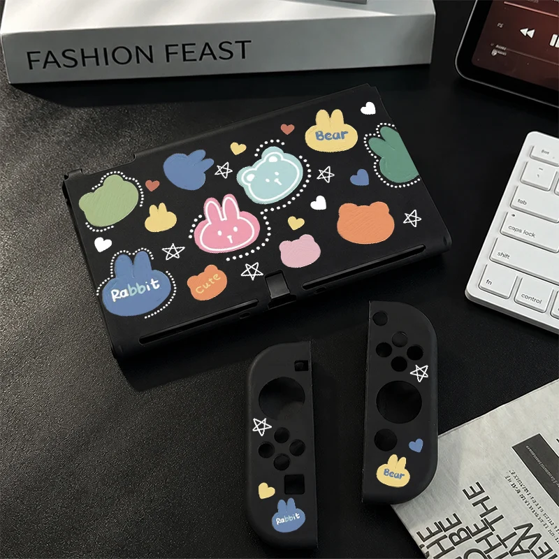 Split-type protective case for Nintendo Switch OLED Dockable Cover Sweat Slip-Resistant Controller Case Detachable Joy-Con