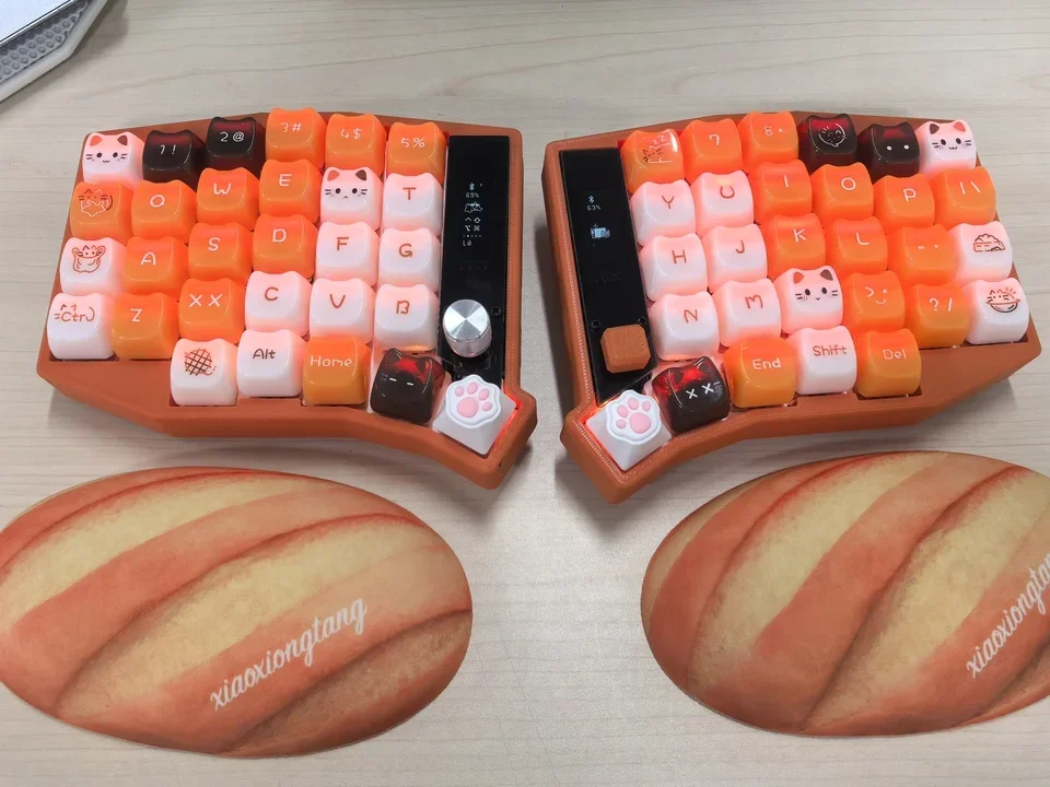 NEW Sofle58  Split Keyboard Custom Wireless Bluetooth Palm Rest Joystick Knob Nice! View Screen Wired Dual-mode Zmk Teclado