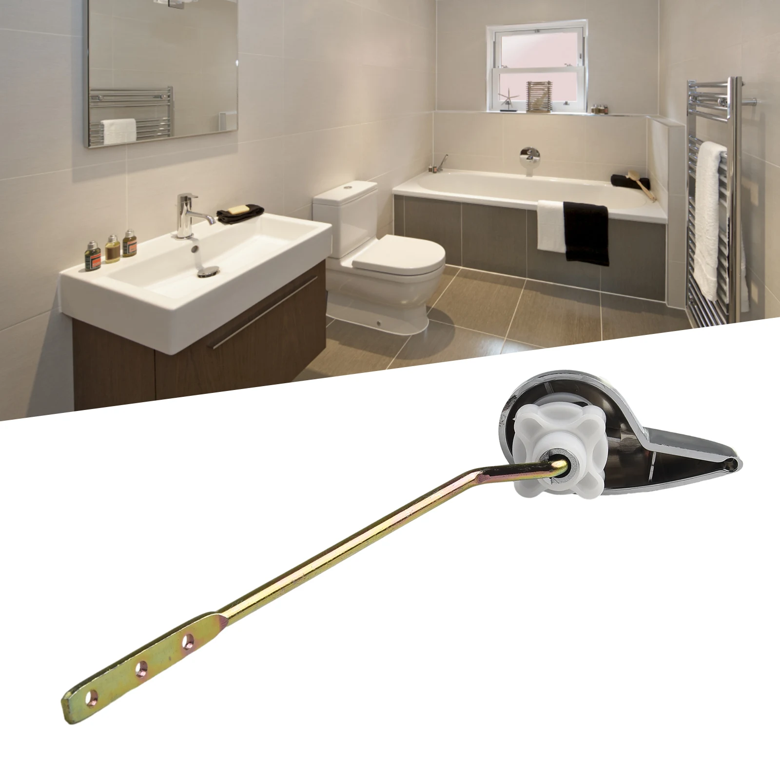 New Toilet Lever Handle Toilet Handle Toilet Tank Push Decorate Your Bathroom Featured Side Mount Design Side Mount Toilet Flush