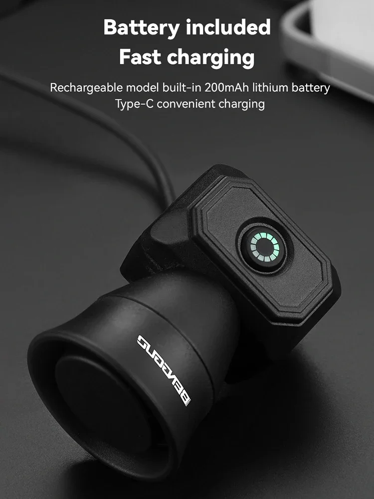 AliExpress 120db Bicycle Electric Bell USB Charging Horn 5 Modes MTB Mountain Bike Warning Safety Ring Waterproof Bell Cycling Accessories