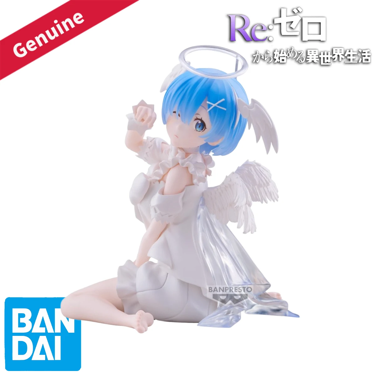 Оригинальная фигурка Bandai Prepainted BANPRESTO Relax Time Re:Zero Kara Hajimeru Isekai Seikatsu Rem Sweet Angel Ver H = 130 мм
