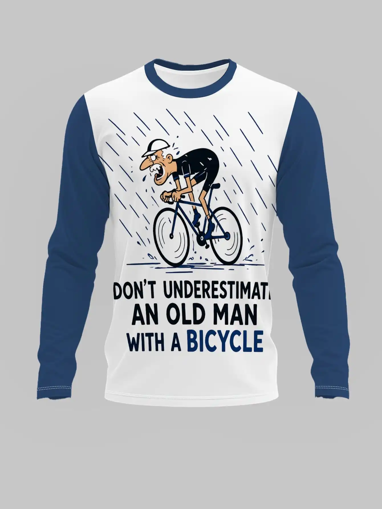 New 3D Printed Thin Long Sleeved Shirt for Cycling Enthusiasts, Quick Drying Breathable Long Sleeved T-shirt for Home Matching