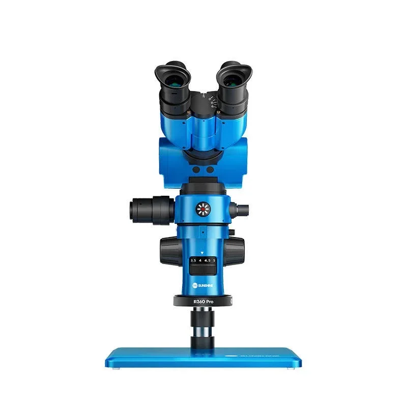 Sunshine R360 Pro Trinocular Microscope Foldable Rotating Design Digital Microscope ca me ra 180° Eyepiece Phone Repair Tool