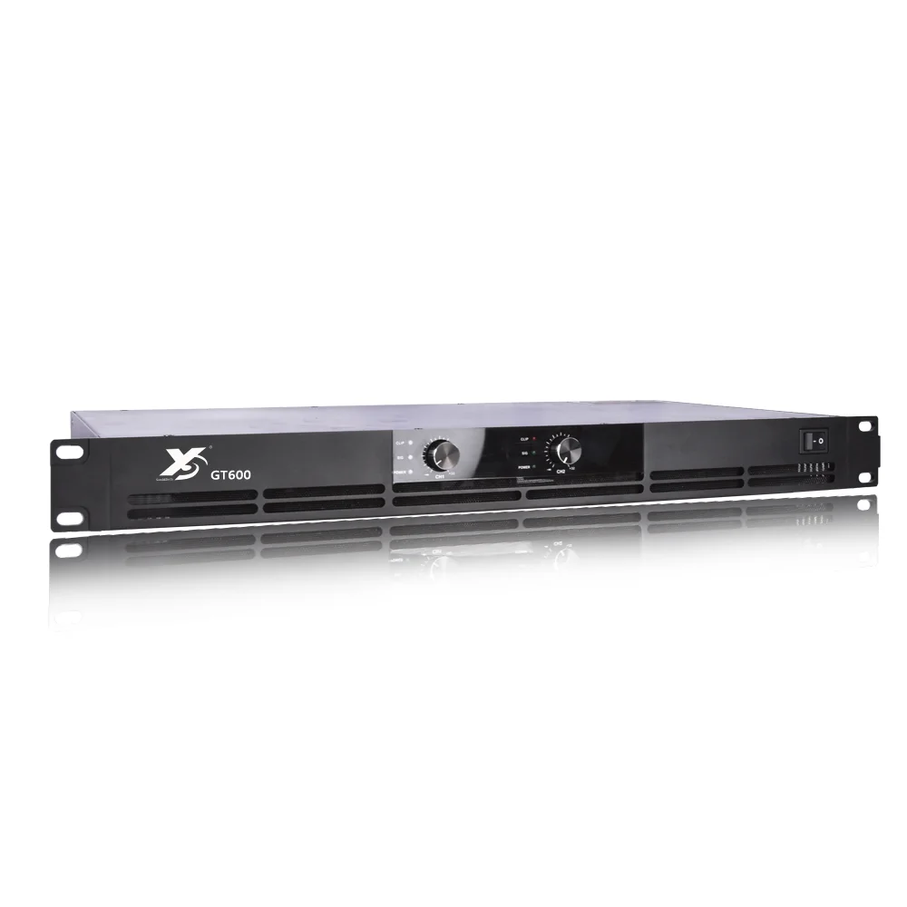 600W*2 Professional 1U Class D Power Amplifier Digital Audio Two-channel Amplifier