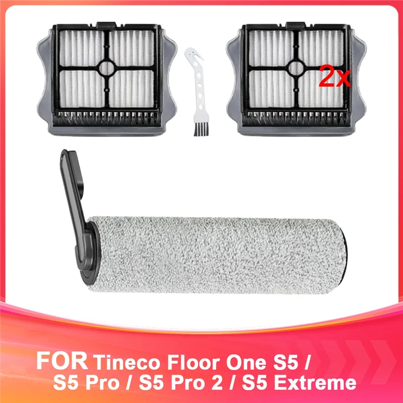【الكعكة الساخنة】لـ Tineco Floor One S5 / S5 Pro / S5 Pro 2 / S5 أجزاء المكنسة الكهربائية المتطرفة فرشاة الأسطوانة الرئيسية ملحقات فلتر HEPA