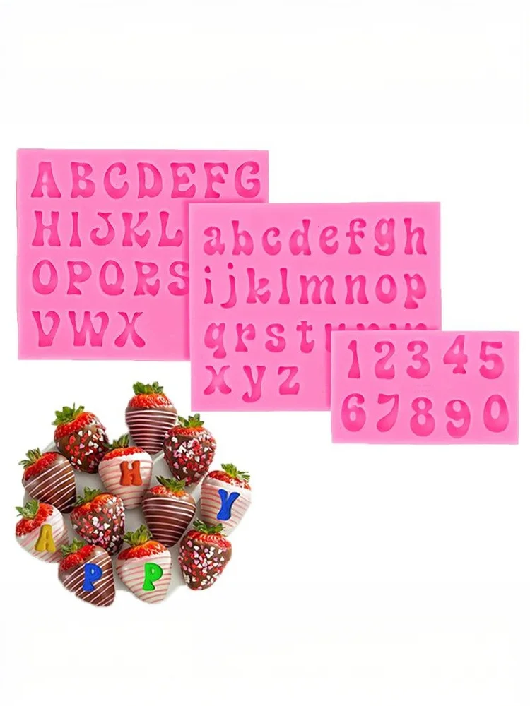 

3D Letter & Number Silicone Molds: Fondant/Chocolate Cake Molds - DIY Baking Decor Tools
