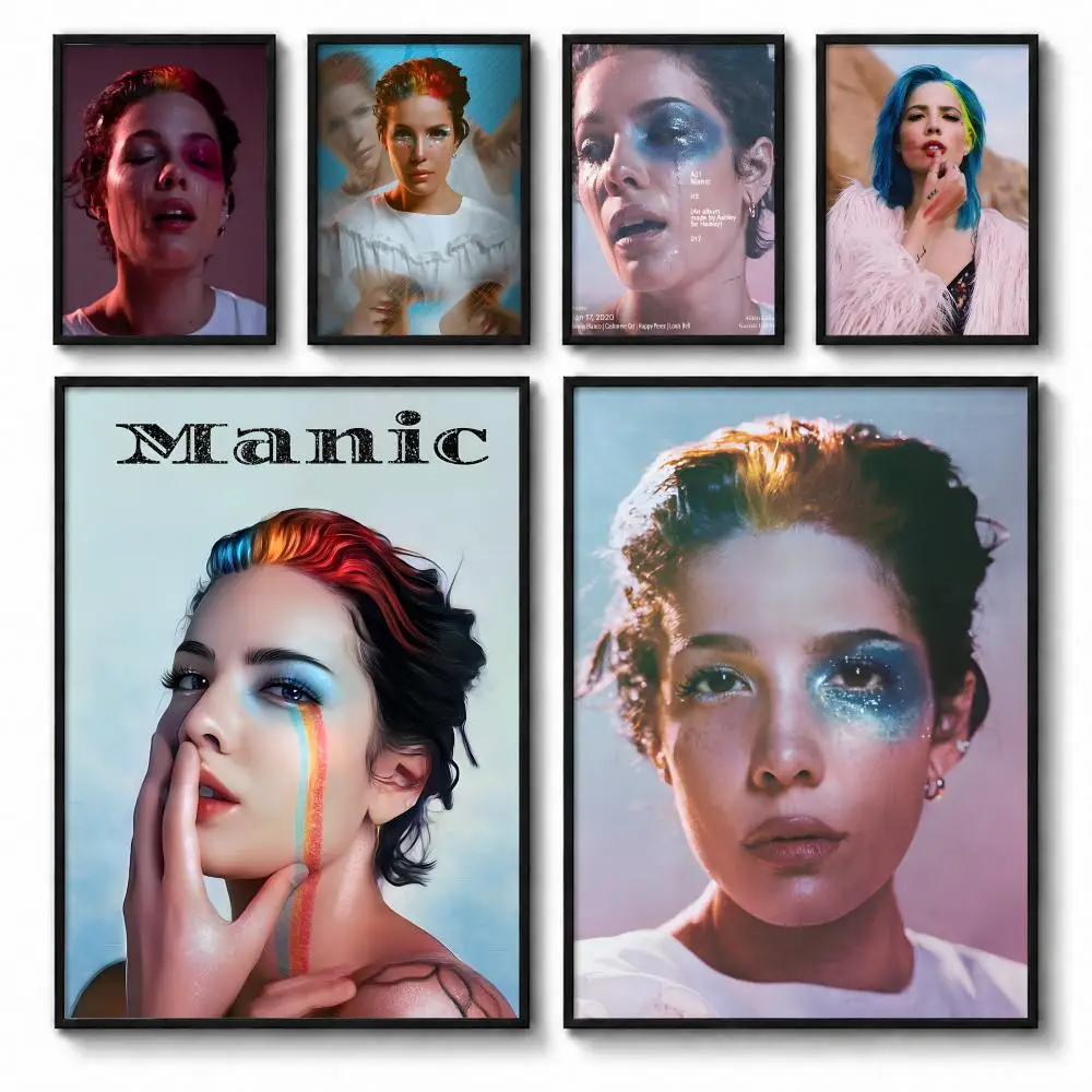 Singer Halsey Poster Self-adhesive Art Waterproof Paper Sticker Coffee House Bar Room Wall Decor