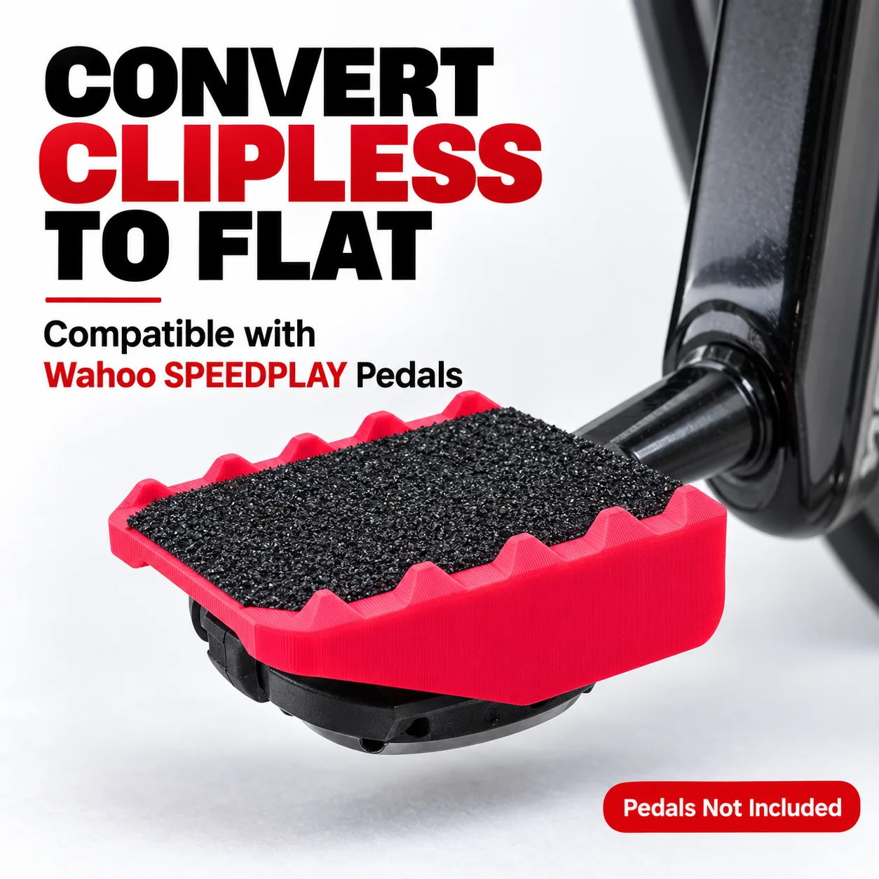 2PCS Bike Pedal Adapters Compatible with Wahoo SPEEDPLAY Clipless to Flat Anti-Slip 3D Printed Cycling Converter