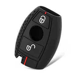 Car 2 Button Key Cover Case for Mercedes Benz A B R G Class GLK GLA W204 W251 W463 W176 Key Bag Fob Shell Holder Protector