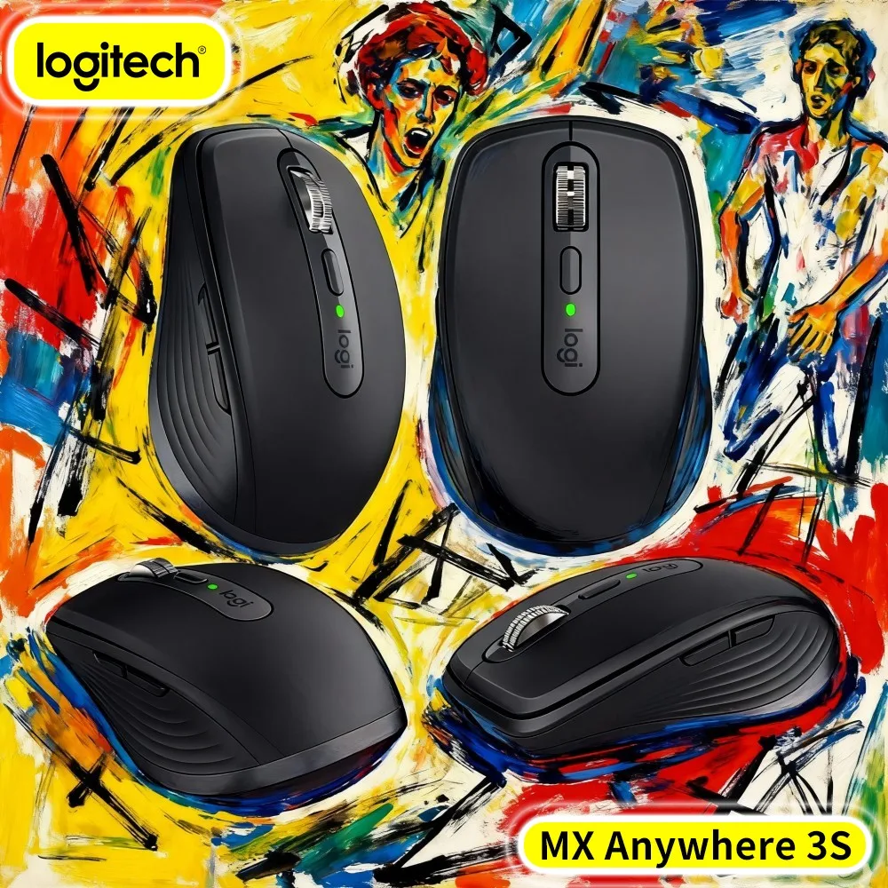 High-Performance Logitech MX Anywhere 3S Mouse - 8K DPI, Magspeed Scroll, Silent Click, Compact Build For Campus Office Travel