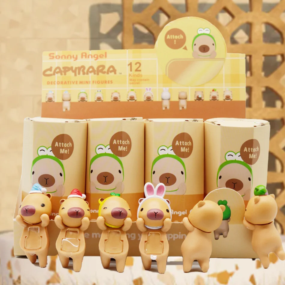 

Cute Capybara Series Hippers Harvest Blind box Cute Hippie Doll Trendy Car Mobile Phone Ornaments Angel Toy Blind box 2025