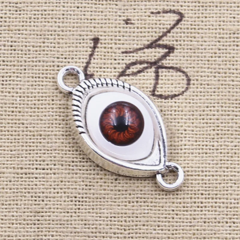 6pcs Charms 4colors Devil Eye 30x15mm Antique Tibetan Pendant Findings Accessories DIY Vintage Choker Handmade Jewelry