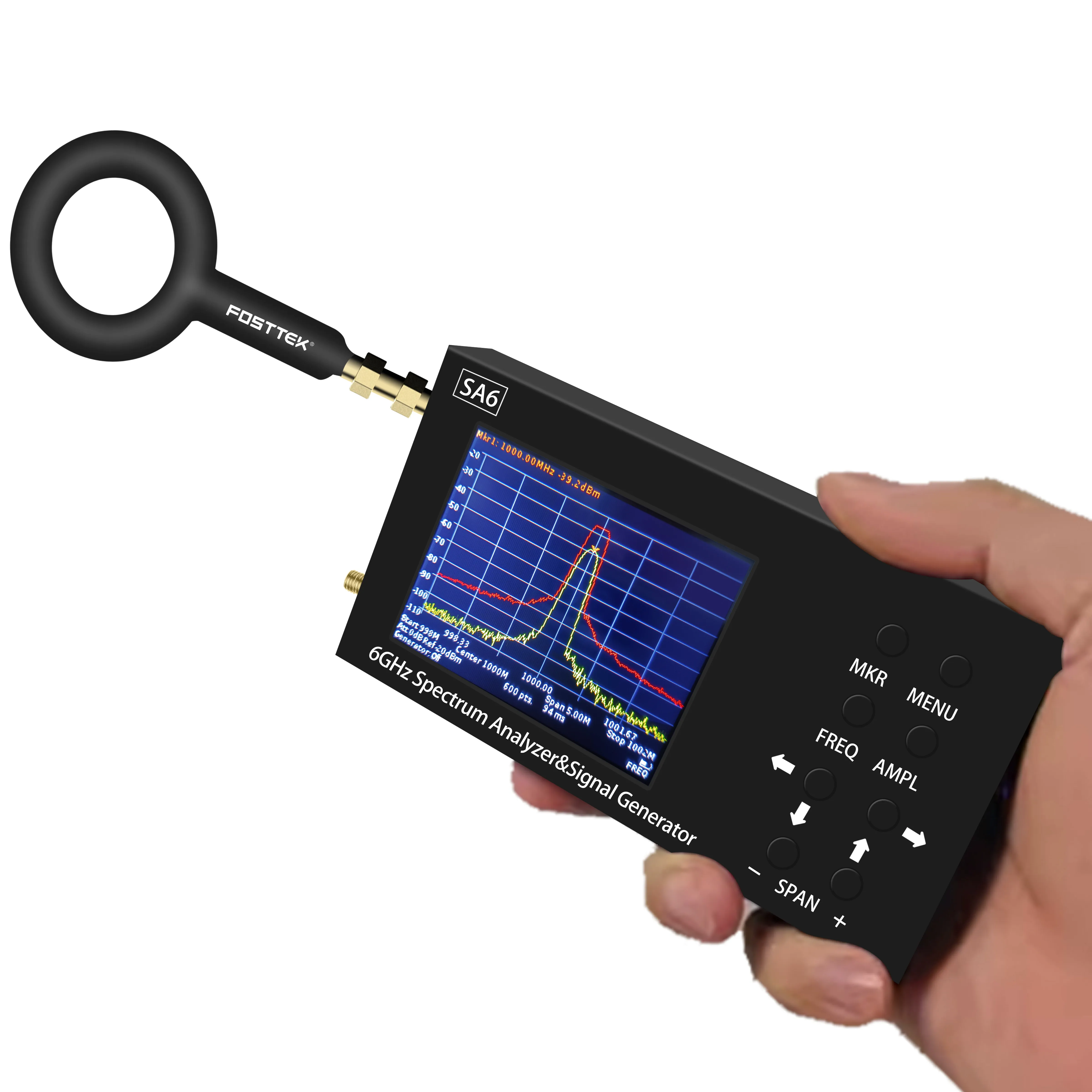 Royi Store FOSTTEK SA6 6G Portable Spectrum Analyzer WiFi CDMA Laboratory 35-6200M Tester