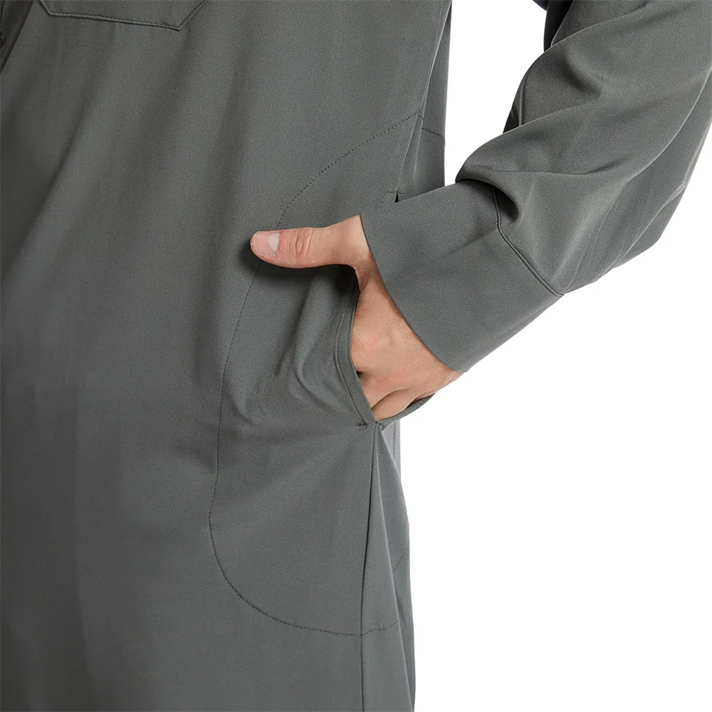Middle Eastern Men Muslim Abaya Casual Jubba Thobe Turkey Arab Islam Clothing Kaftan Dubai Saudi Eid Ramadan Abayas Caftan Robe